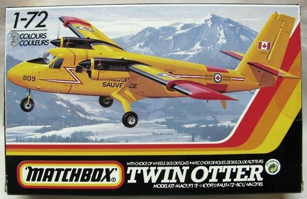 Matchbox 1/72 DH-6C Twin Otter Floats or Gear - RCAF or Aurigny Air Service Ltd, 40127 plastic model kit